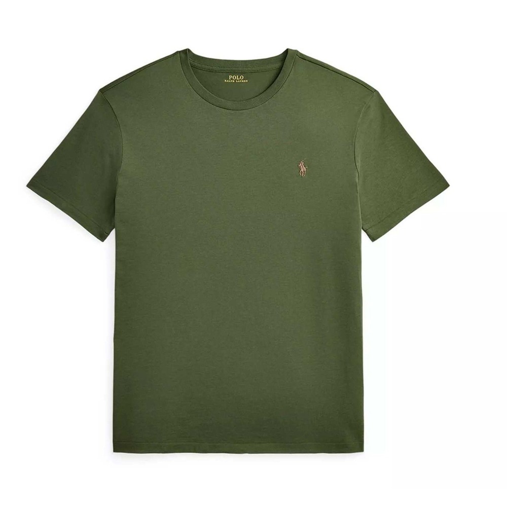 Polo Ralph Lauren Mens XXL Olive Green Short Sleeve Pony Logo Crewneck T-Shirt